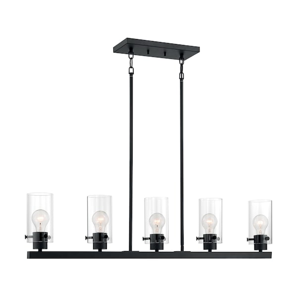 Nuvo Fixure, Pendant, 5-Light, Incandescent, 60W, 120V, A19, Medium Base, Glass Finish: Clear 60/7276 - main
